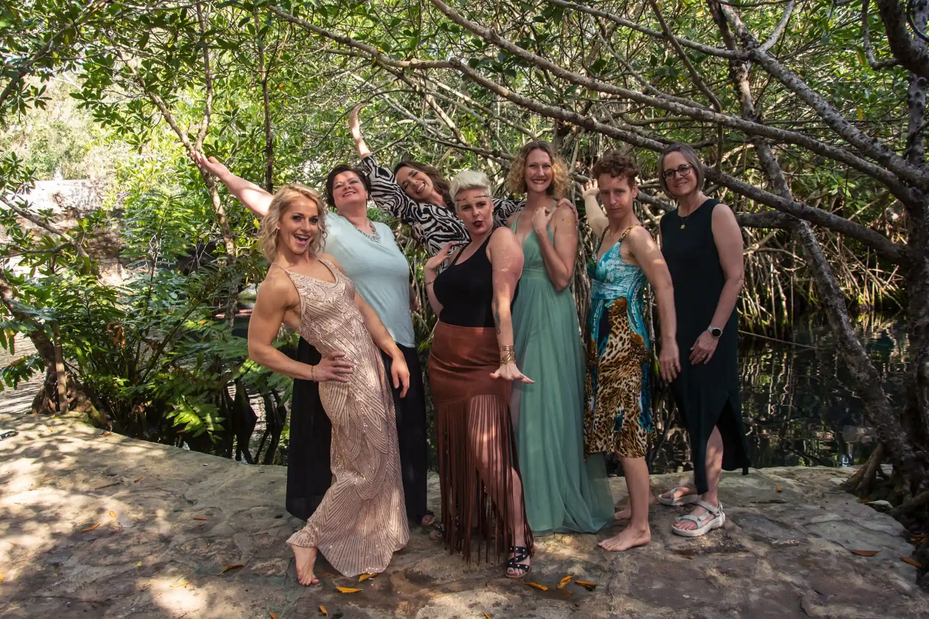 Women leaders connecting during Amber Swenor retreat experience
