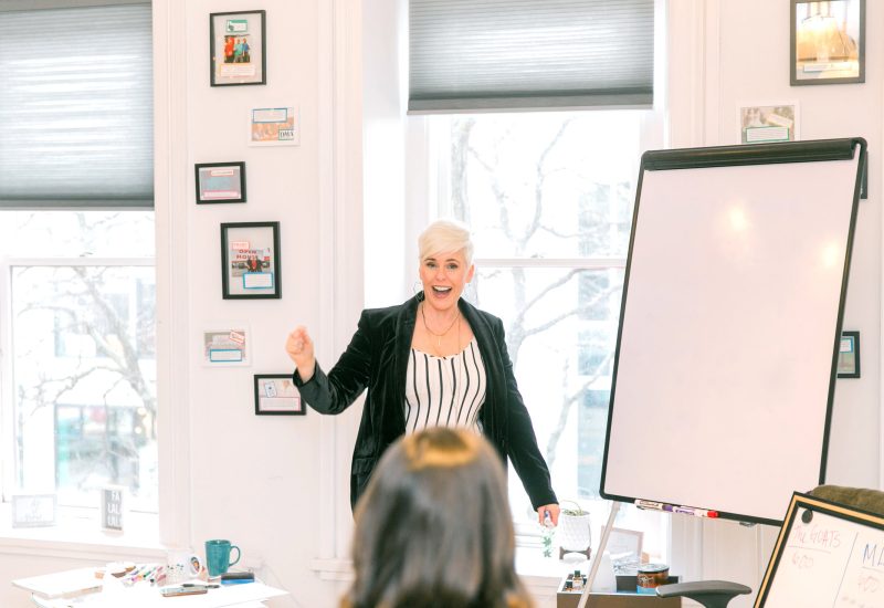 Amber Swenor leading leadership workshop for teams and organizations